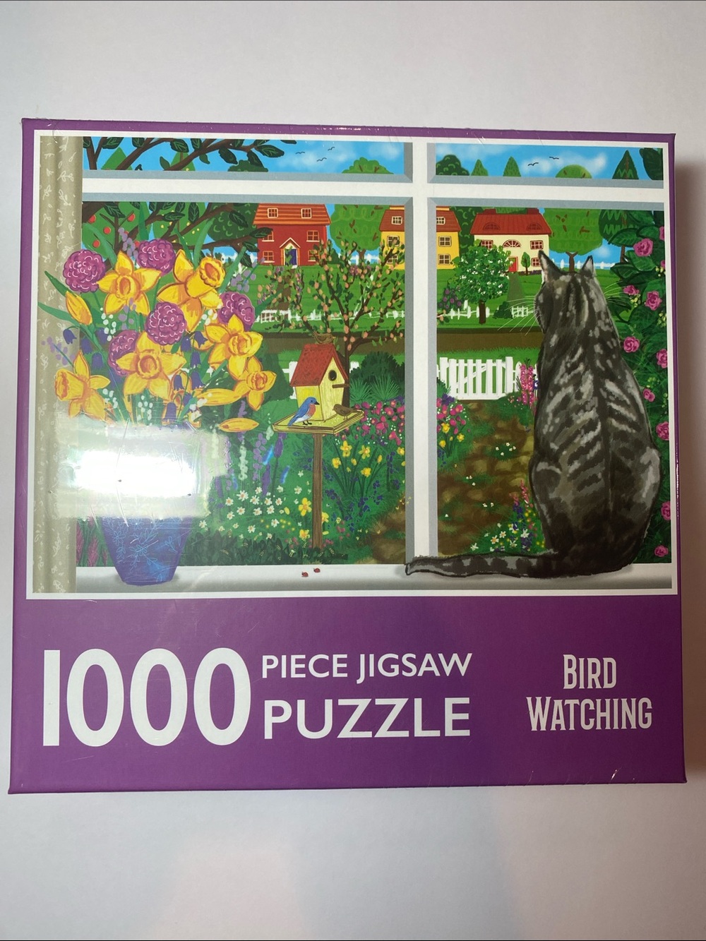 Bird Watching Cat 1000-Piece Jigsaw Puzzle - NEW